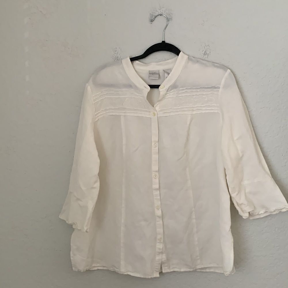 Emma James Linen Blend Blouse/ Skirt Set  Size 12